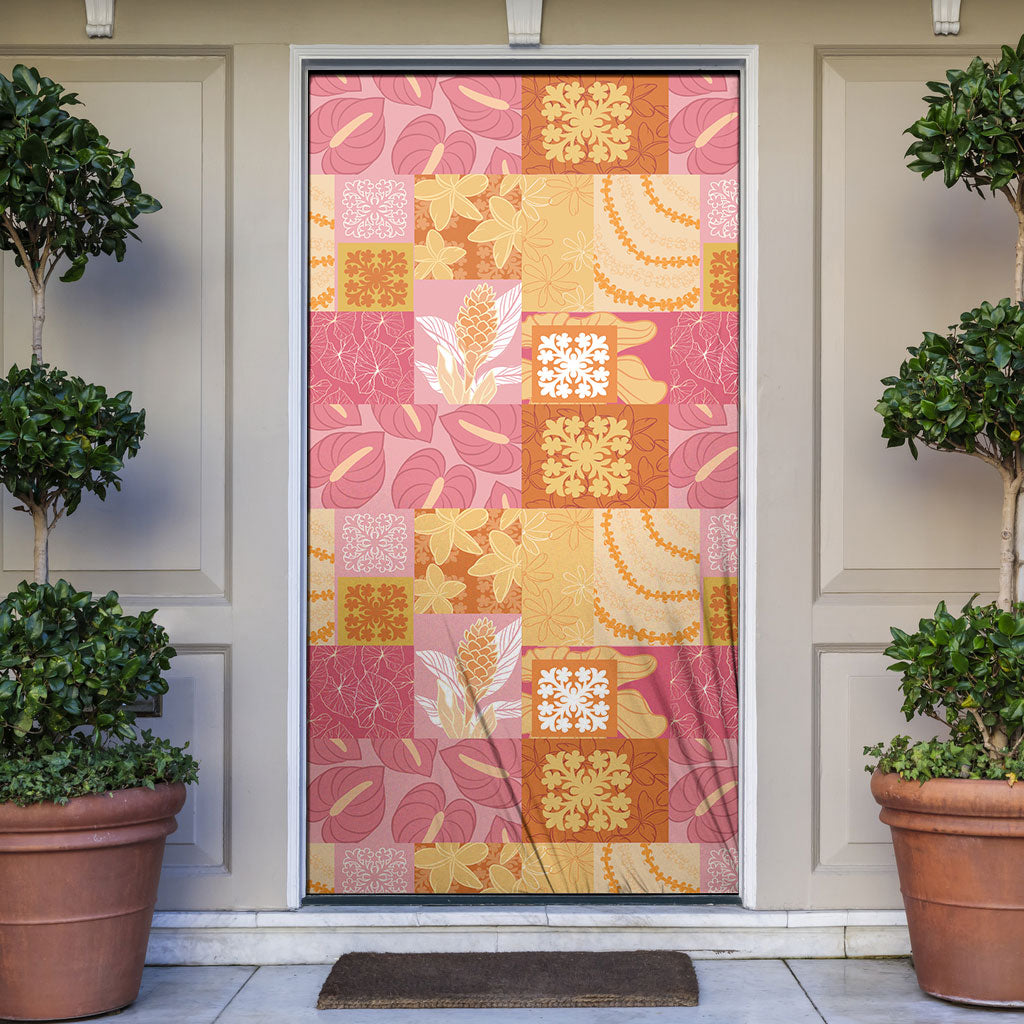 Aloha Hawaii Quilt Floral Patchwork Style Door Cover LT14 Multicolor - Polynesian Pride