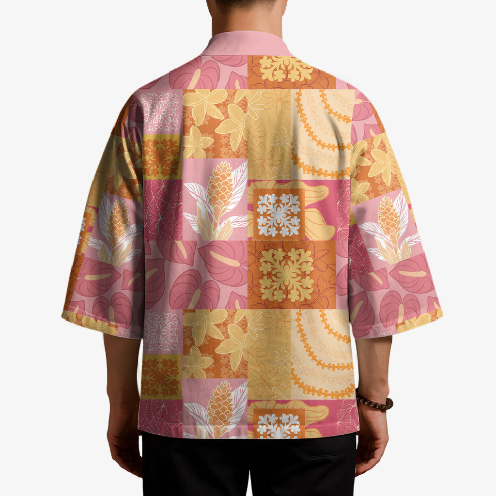 Aloha Hawaii Quilt Floral Patchwork Style Kimono LT14 - Polynesian Pride