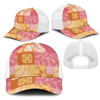 Aloha Hawaii Quilt Floral Patchwork Style Mesh Trucker Cap LT14 - Polynesian Pride