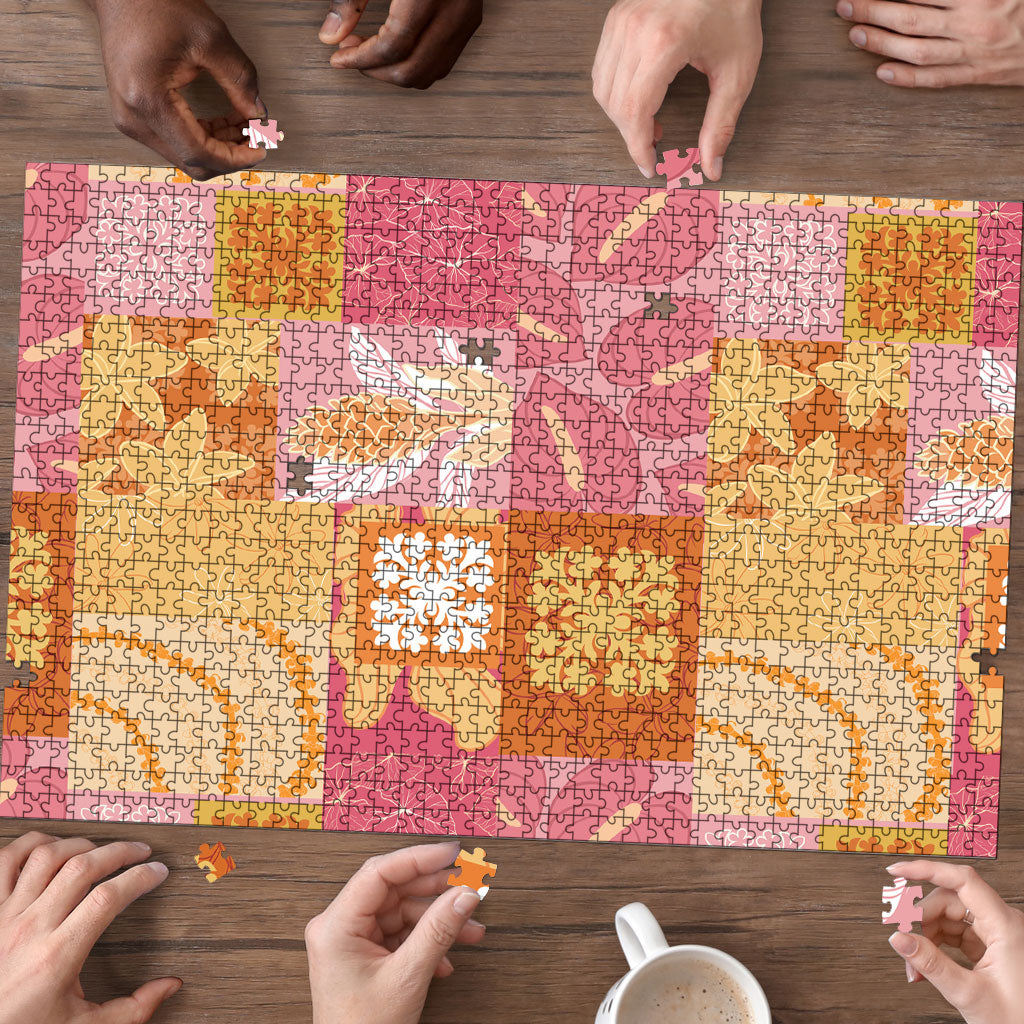 Aloha Hawaii Quilt Floral Patchwork Style Puzzle LT14 - Polynesian Pride