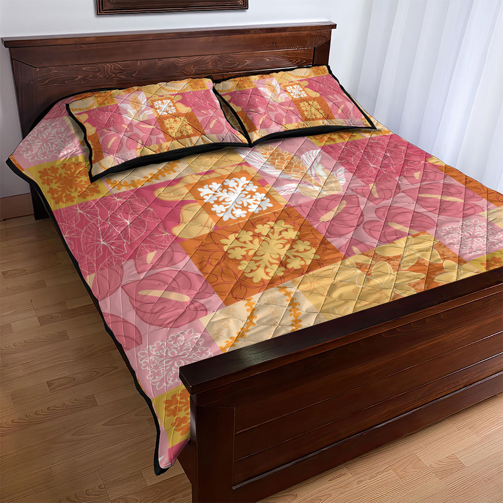 Aloha Hawaii Quilt Floral Patchwork Style Quilt Bed Set LT14 - Polynesian Pride