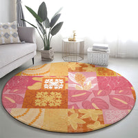 Aloha Hawaii Quilt Floral Patchwork Style Round Carpet LT14 - Polynesian Pride