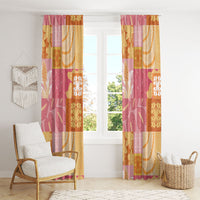 Aloha Hawaii Quilt Floral Patchwork Style Window Curtain LT14 - Polynesian Pride