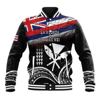 Hawaii Independence Day Baseball Jacket La Kuokoa - Happy 28th November LT14 Unisex Black - Polynesian Pride