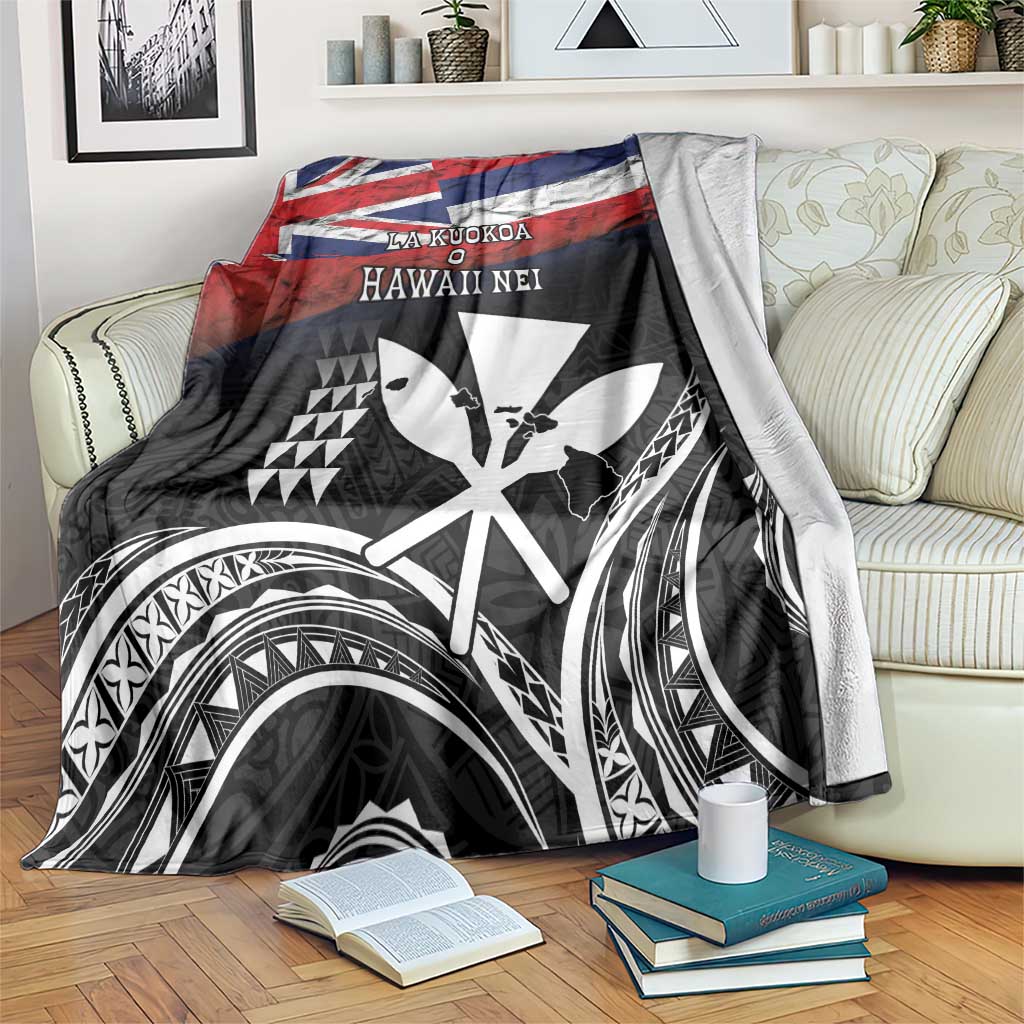 Hawaii Independence Day Blanket La Kuokoa - Happy 28th November LT14 Black - Polynesian Pride