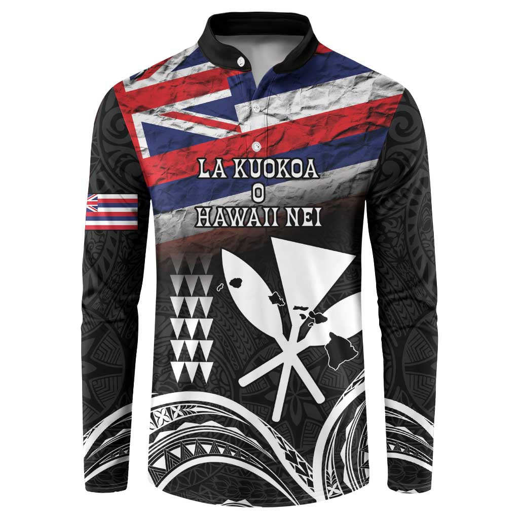 Hawaii Independence Day Button Sweatshirt La Kuokoa - Happy 28th November LT14 Black - Polynesian Pride