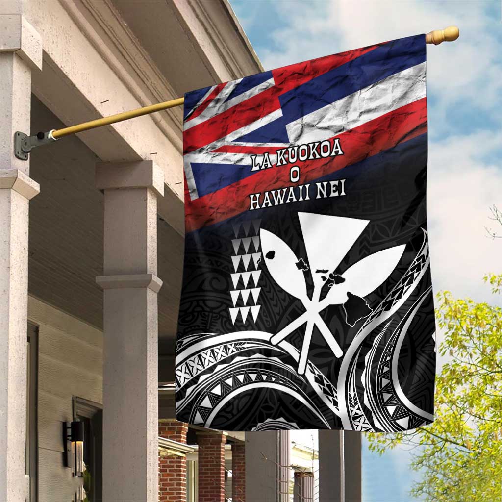 Hawaii Independence Day Garden Flag La Kuokoa - Happy 28th November LT14 House Flag Black - Polynesian Pride