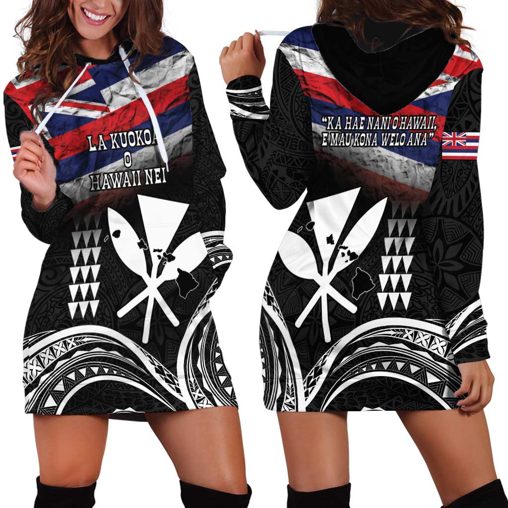 Hawaii Independence Day Hoodie Dress La Kuokoa - Happy 28th November LT14 - Polynesian Pride