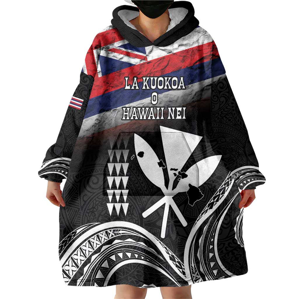 Hawaii Independence Day Wearable Blanket Hoodie La Kuokoa - Happy 28th November LT14 - Polynesian Pride