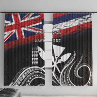 Hawaii Independence Day Window Curtain La Kuokoa - Happy 28th November LT14 With Hooks Black - Polynesian Pride