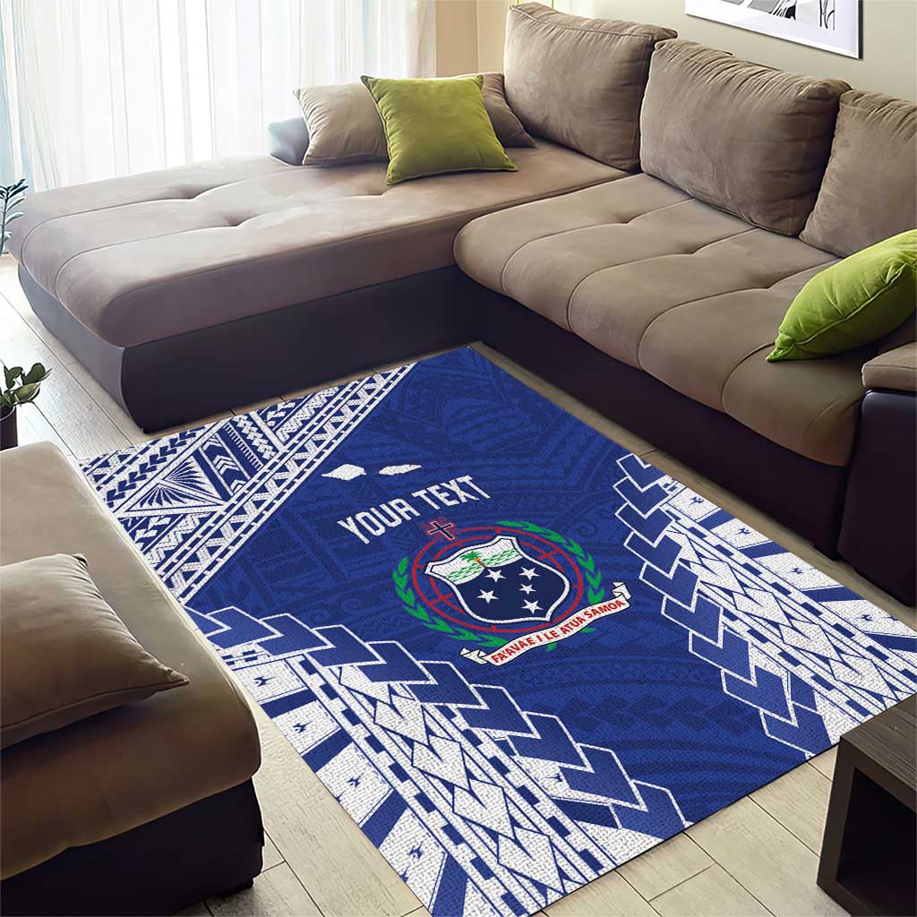 Toa Samoa Rugby Custom Area Rug Go Champions Pacific Samoan Pattern - Polynesian Pride