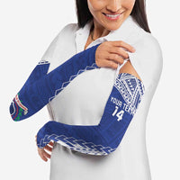 Toa Samoa Rugby Custom Arm Sleeves Go Champions Pacific Samoan Pattern - Polynesian Pride