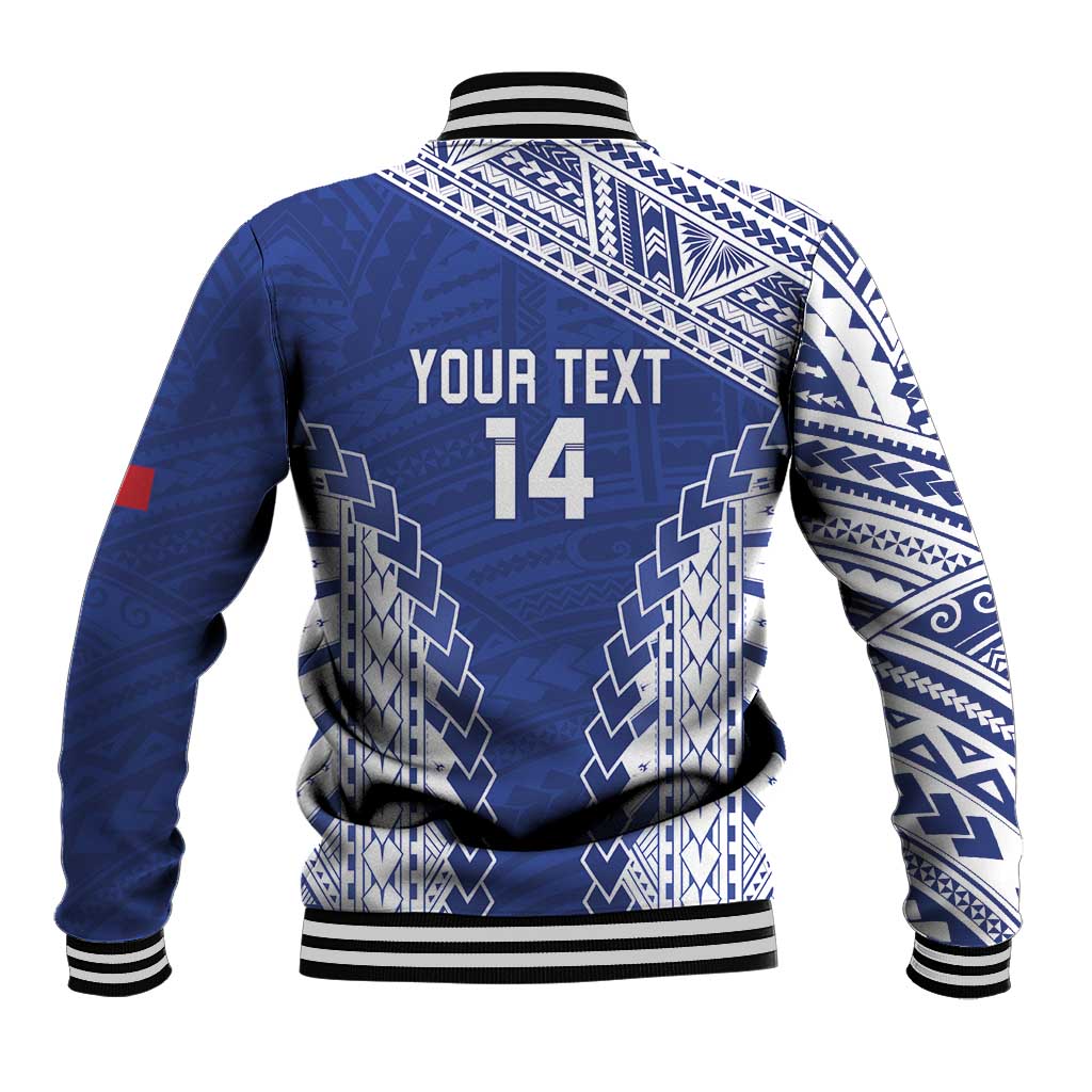 Toa Samoa Rugby Custom Baseball Jacket Go Champions Pacific Samoan Pattern - Polynesian Pride