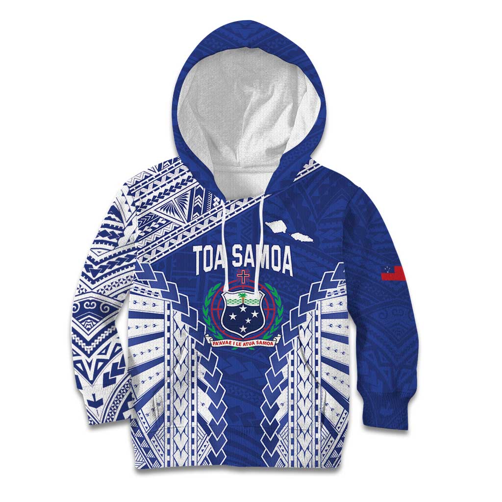 Toa Samoa Rugby Custom Kid Hoodie Go Champions Pacific Samoan Pattern - Polynesian Pride