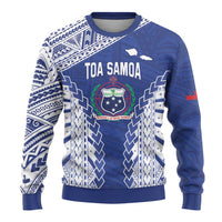 Toa Samoa Rugby Custom Ugly Christmas Sweater Go Champions Pacific Samoan Pattern - Polynesian Pride