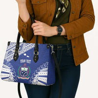 Toa Samoa Rugby Custom Leather Bag Go Champions Pacific Samoan Pattern - Polynesian Pride