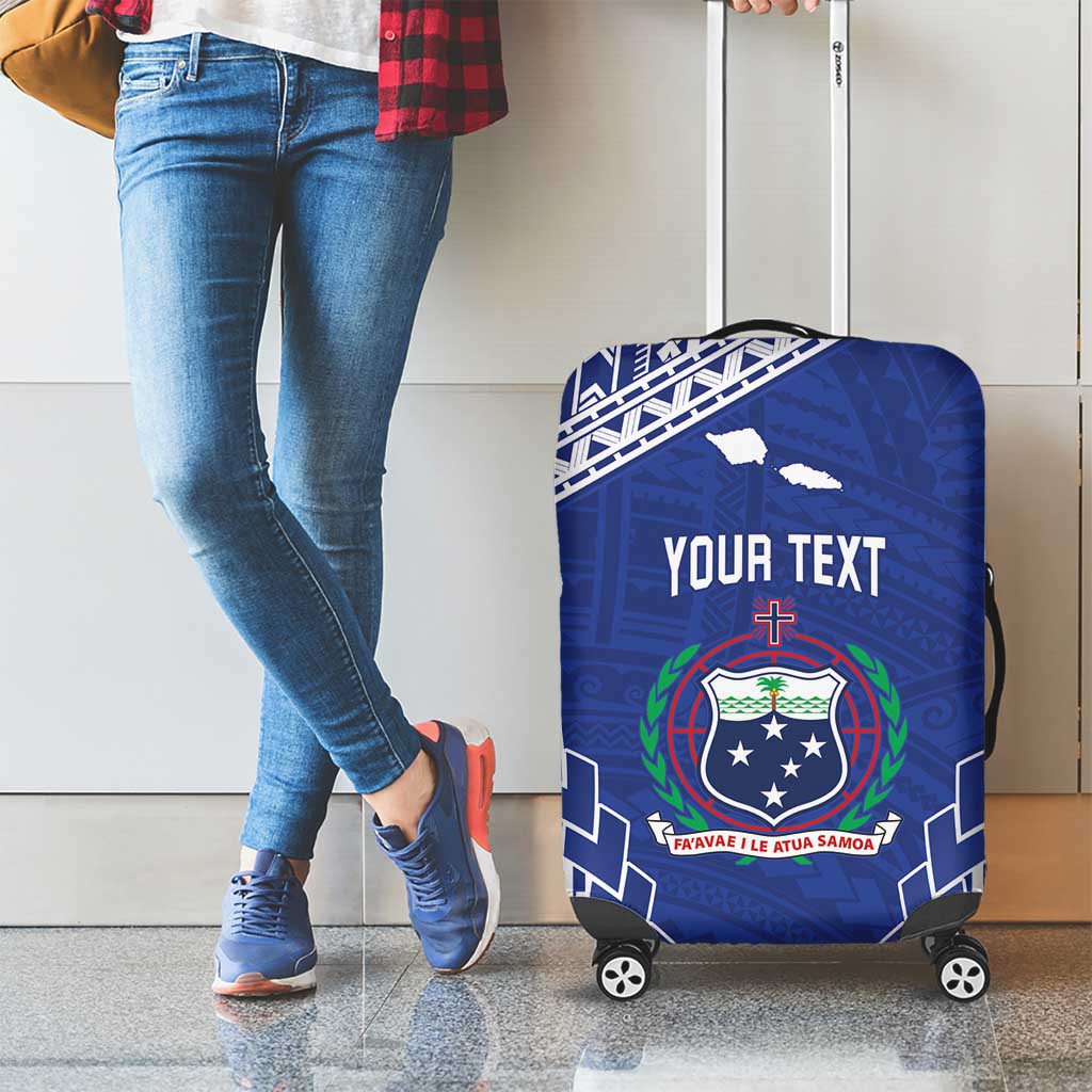 Toa Samoa Rugby Custom Luggage Cover Go Champions Pacific Samoan Pattern - Polynesian Pride