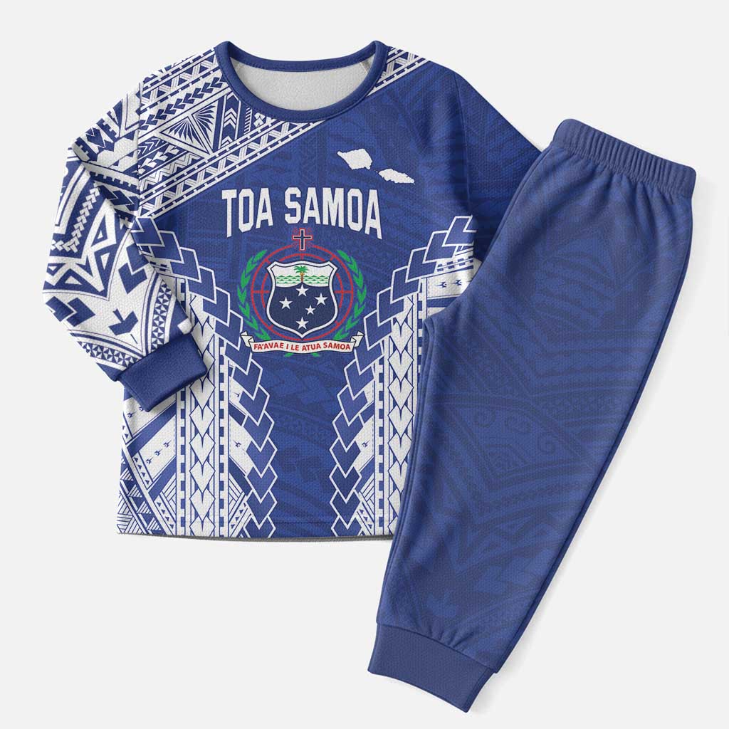 Toa Samoa Rugby Custom Christmas Pajama Set Go Champions Pacific Samoan Pattern - Polynesian Pride
