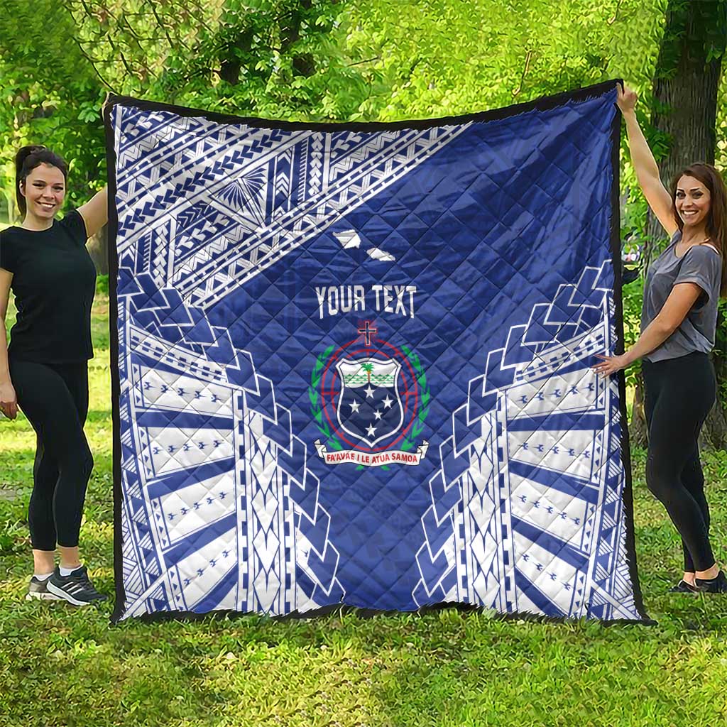 Toa Samoa Rugby Custom Quilt Go Champions Pacific Samoan Pattern - Polynesian Pride
