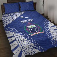 Toa Samoa Rugby Custom Quilt Bed Set Go Champions Pacific Samoan Pattern - Polynesian Pride