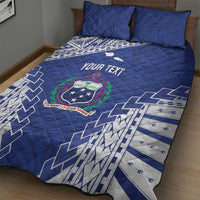 Toa Samoa Rugby Custom Quilt Bed Set Go Champions Pacific Samoan Pattern - Polynesian Pride