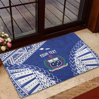Toa Samoa Rugby Custom Rubber Doormat Go Champions Pacific Samoan Pattern - Polynesian Pride