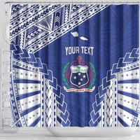 Toa Samoa Rugby Custom Shower Curtain Go Champions Pacific Samoan Pattern - Polynesian Pride