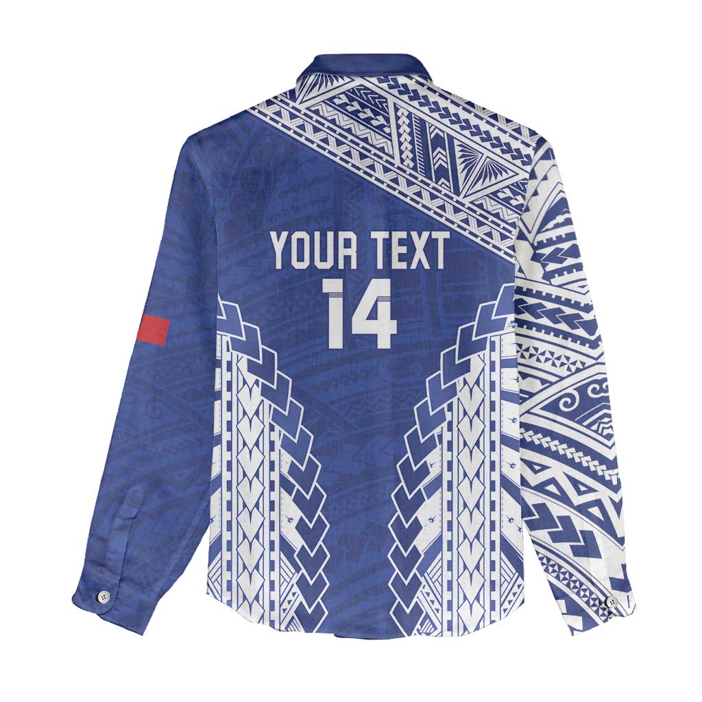Toa Samoa Rugby Custom Women Casual Shirt Go Champions Pacific Samoan Pattern - Polynesian Pride