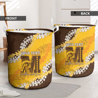Personalized Mililani Hawaii High School Laundry Basket Puakenikeni Lei Hawaiian Pattern LT14 - Polynesian Pride