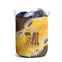 Personalized Mililani Hawaii High School Laundry Basket Puakenikeni Lei Hawaiian Pattern LT14 - Polynesian Pride