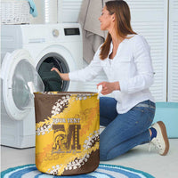 Personalized Mililani Hawaii High School Laundry Basket Puakenikeni Lei Hawaiian Pattern LT14 - Polynesian Pride
