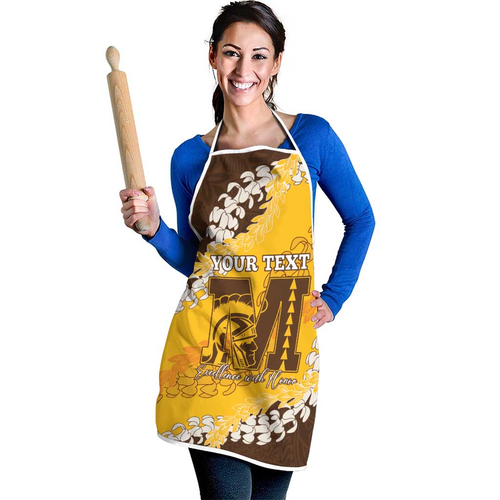 Personalized Mililani Hawaii High School Apron Puakenikeni Lei Hawaiian Pattern LT14 - Polynesian Pride