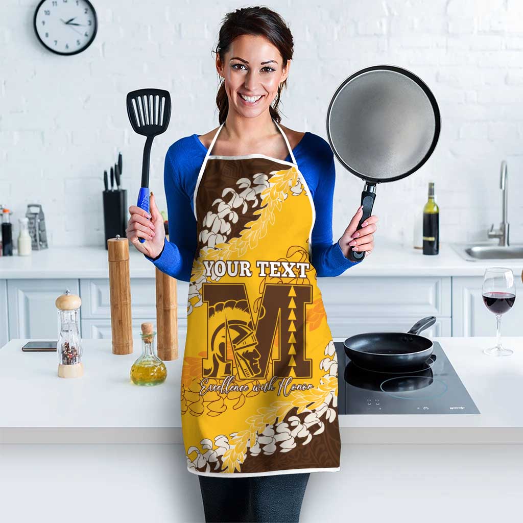 Personalized Mililani Hawaii High School Apron Puakenikeni Lei Hawaiian Pattern LT14 - Polynesian Pride