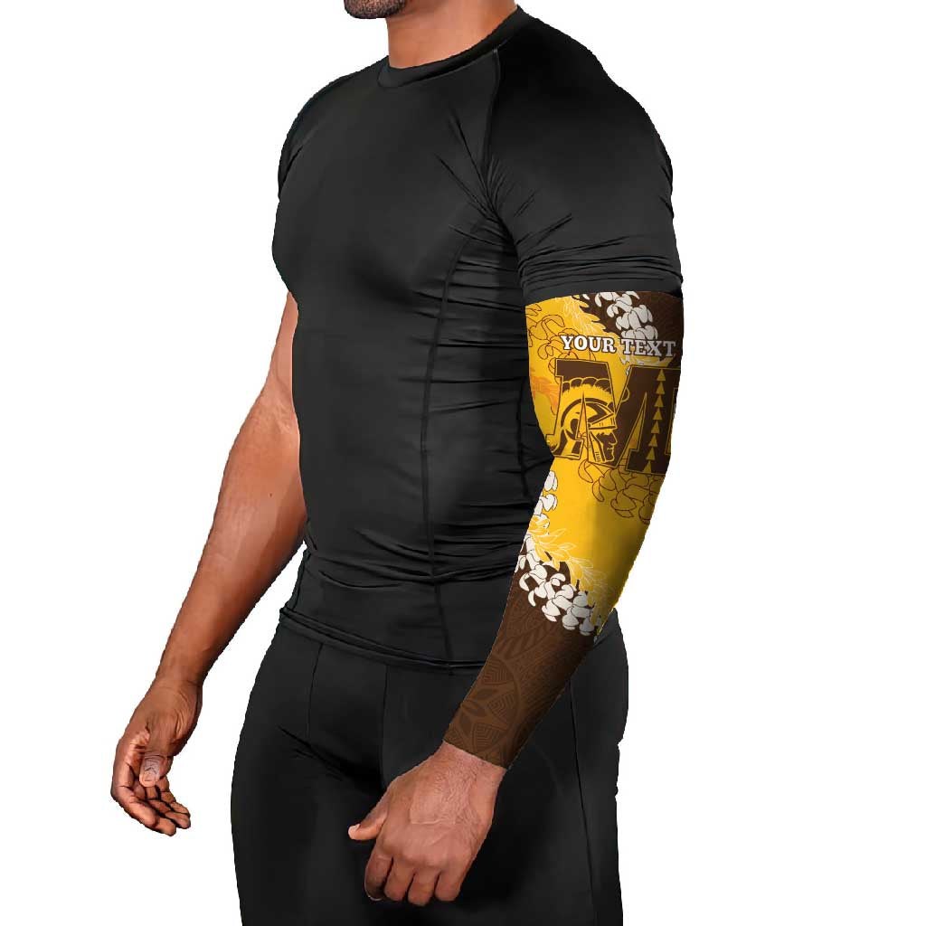 Personalized Mililani Hawaii High School Arm Sleeves Puakenikeni Lei Hawaiian Pattern LT14 - Polynesian Pride