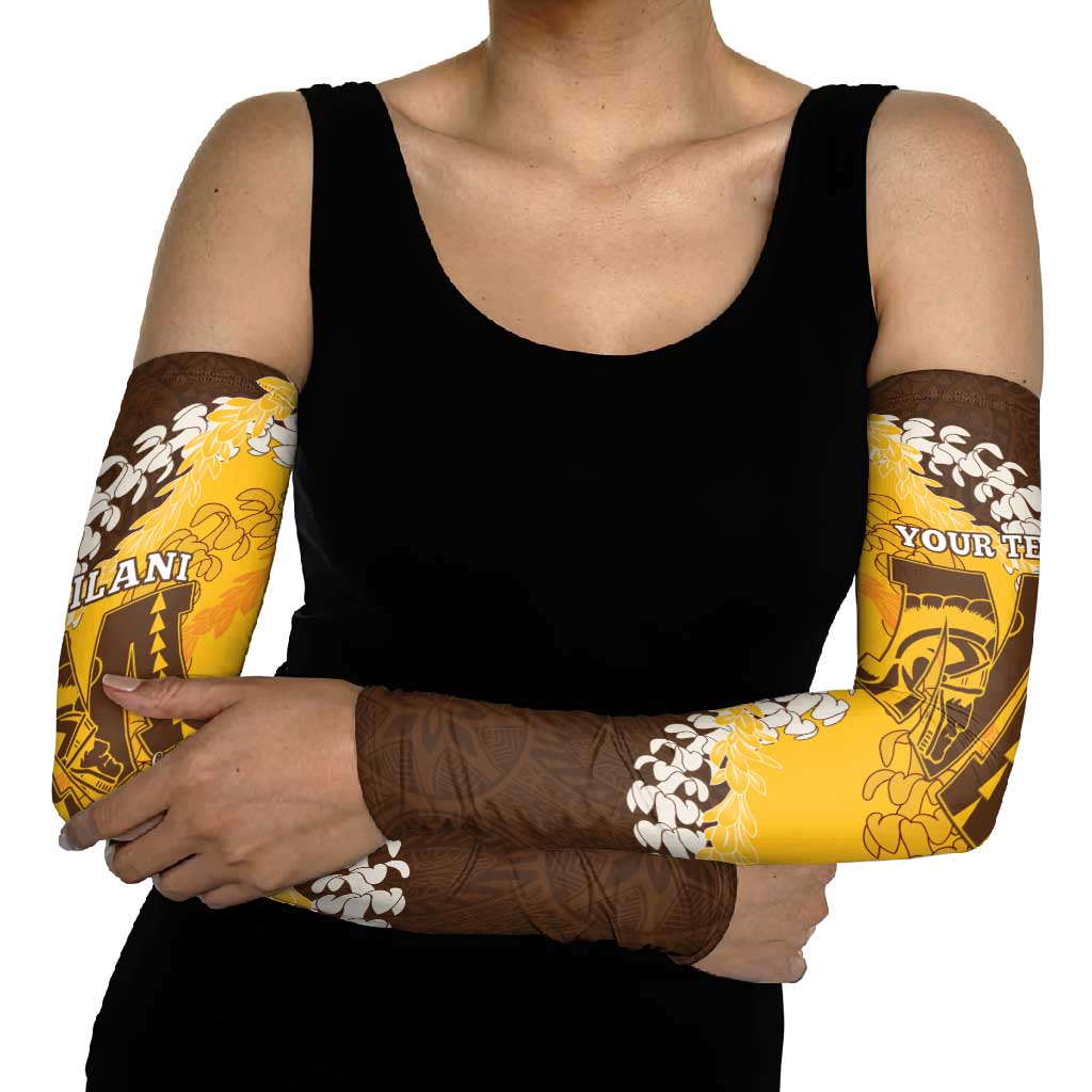 Personalized Mililani Hawaii High School Arm Sleeves Puakenikeni Lei Hawaiian Pattern LT14 - Polynesian Pride