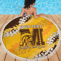 Personalized Mililani Hawaii High School Beach Blanket Puakenikeni Lei Hawaiian Pattern - Polynesian Pride
