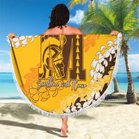 Personalized Mililani Hawaii High School Beach Blanket Puakenikeni Lei Hawaiian Pattern - Polynesian Pride