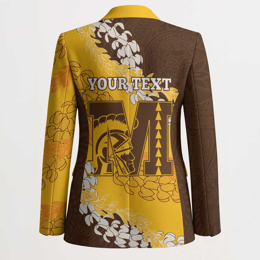 Personalized Mililani Hawaii High School Blazer Puakenikeni Lei Hawaiian Pattern - Polynesian Pride