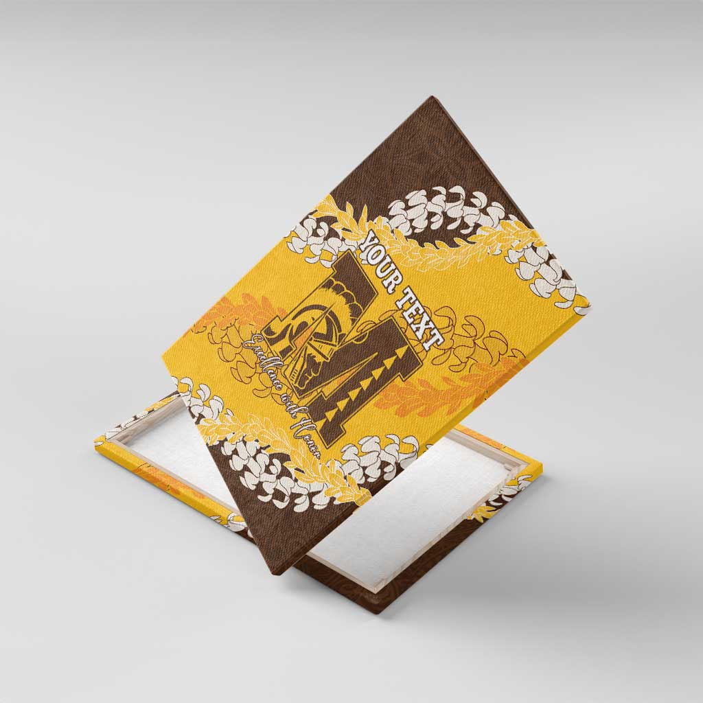 Personalized Mililani Hawaii High School Canvas Wall Art Puakenikeni Lei Hawaiian Pattern - Polynesian Pride