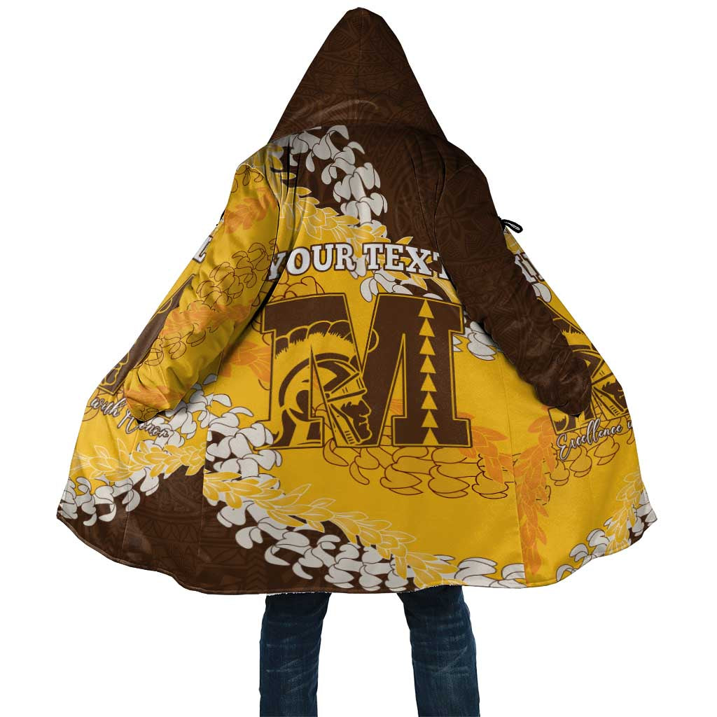 Personalized Mililani Hawaii High School Cloak Puakenikeni Lei Hawaiian Pattern LT14 Unisex Yellow - Polynesian Pride