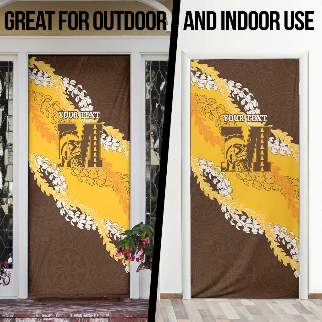 Personalized Mililani Hawaii High School Door Cover Puakenikeni Lei Hawaiian Pattern LT14 - Polynesian Pride