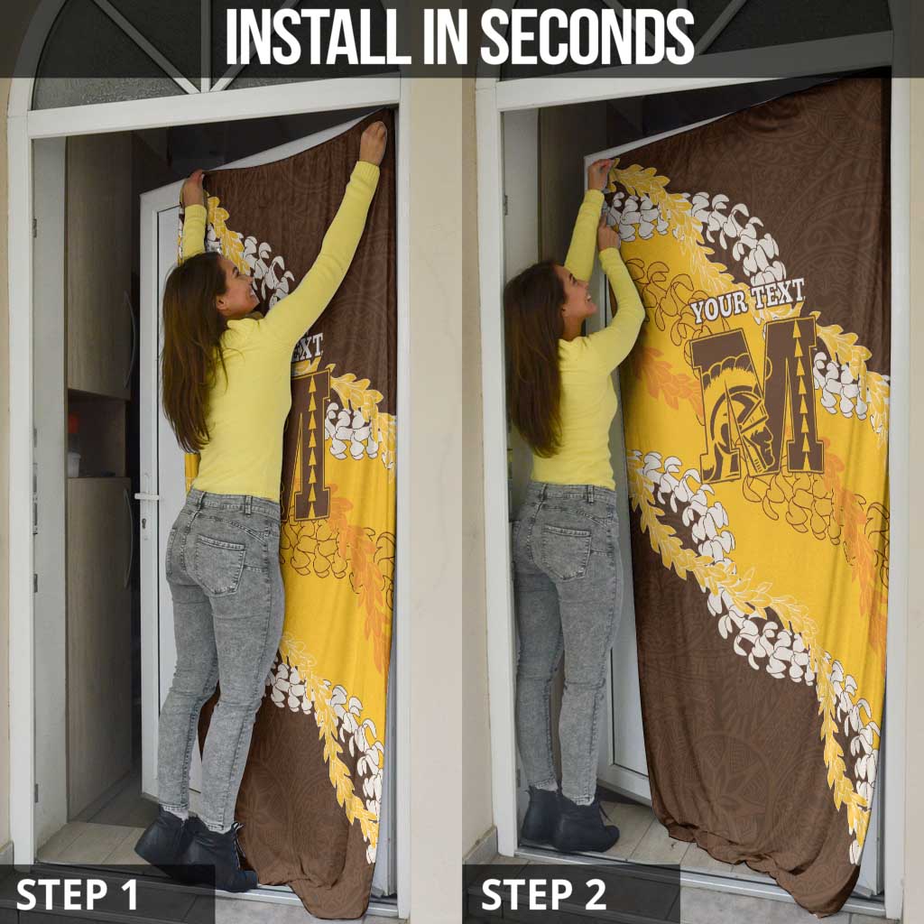 Personalized Mililani Hawaii High School Door Cover Puakenikeni Lei Hawaiian Pattern LT14 - Polynesian Pride