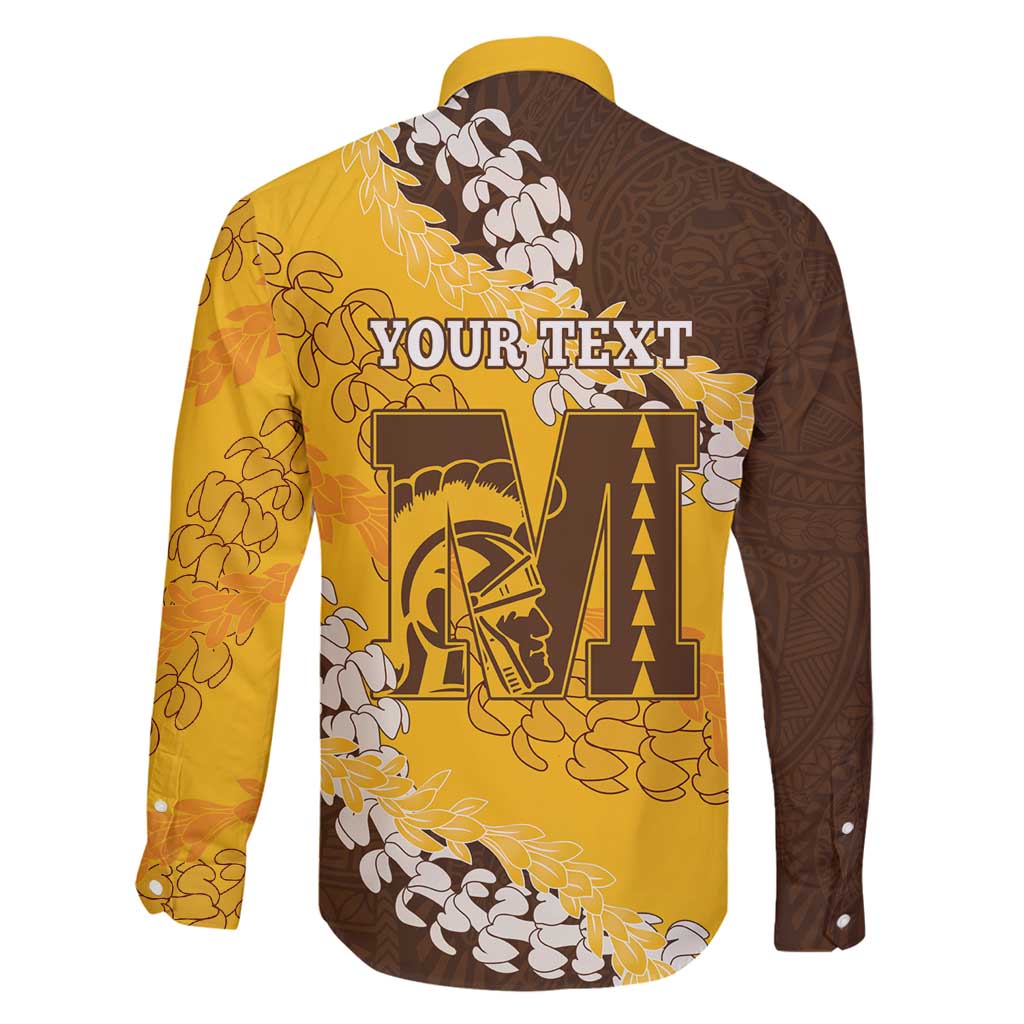 Personalized Mililani Hawaii High School Family Matching Off Shoulder Maxi Dress and Hawaiian Shirt Puakenikeni Lei Hawaiian Pattern - Polynesian Pride