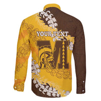 Personalized Mililani Hawaii High School Family Matching Off Shoulder Short Dress and Hawaiian Shirt Puakenikeni Lei Hawaiian Pattern - Polynesian Pride