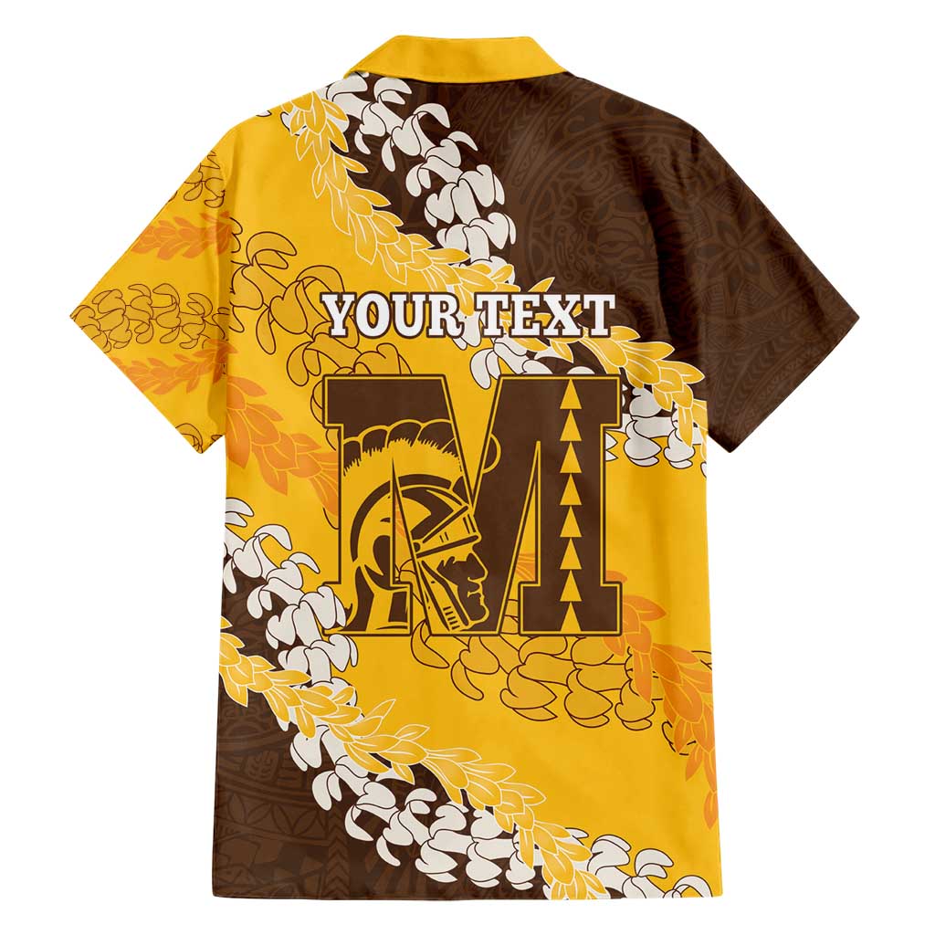 Personalized Mililani Hawaii High School Hawaiian Shirt Puakenikeni Lei Hawaiian Pattern - Polynesian Pride