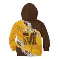Personalized Mililani Hawaii High School Kid Hoodie Puakenikeni Lei Hawaiian Pattern - Polynesian Pride