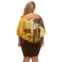 Personalized Mililani Hawaii High School Off Shoulder Short Dress Puakenikeni Lei Hawaiian Pattern - Polynesian Pride