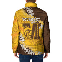Personalized Mililani Hawaii High School Padded Jacket Puakenikeni Lei Hawaiian Pattern LT14 - Polynesian Pride