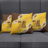 Personalized Mililani Hawaii High School Pillow Cover Puakenikeni Lei Hawaiian Pattern - Polynesian Pride