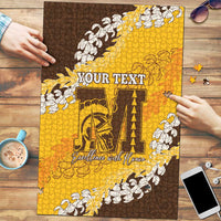 Personalized Mililani Hawaii High School Puzzle Puakenikeni Lei Hawaiian Pattern LT14 Yellow - Polynesian Pride